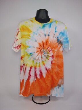 Large Unisex Bella-Canvas 3001C “Spiral” Ice Dyed T-Shirt